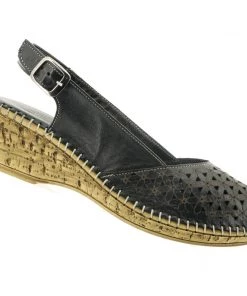 Cabello Shelly Wedge - Black