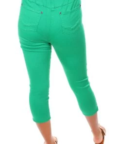Cafe Latte Pants Stretch Capri Jeggings | Green | CL2 5 Cafe Latte Pants Stretch Capri Jeggings | Green | CL2