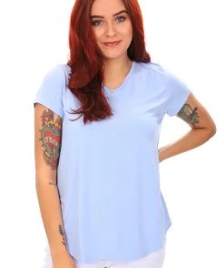 Cap Sleeve Bamboo Tee | Cornflower Tops