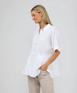 The Shanty Corporation Clothing Capri Pocket Shirt - White -TS6