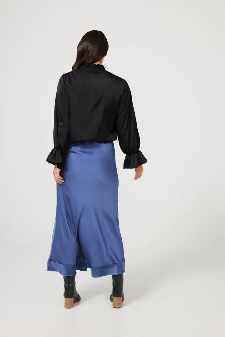 Brave & True Carrington Skirt | Petrol Blue Satin | BT34 2 Brave & True Carrington Skirt | Petrol Blue Satin | BT34