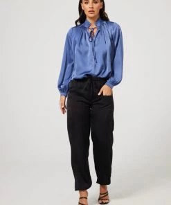 Brave & True Cascade Pants | Black Satin | BT33 Clothing