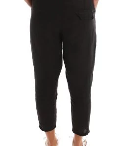 Wednesday Lulu Ellie Linen Pants | Black | CP14