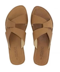 Human Chapel Leather Slide - Tan - HS15 Shoes