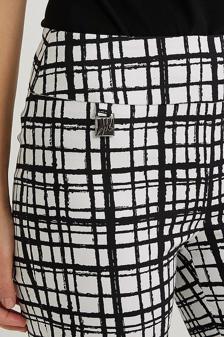 Joseph Ribkoff Clothing Checked Cropped Pants | Black & White | JR123 3 Joseph Ribkoff Clothing Checked Cropped Pants | Black & White | JR123