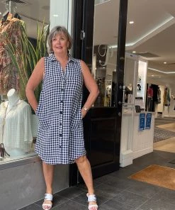 Ping Pong Dresses Gingham Shirt Dress | PP12s