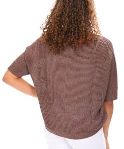 Cindy G Tops Knit Top | Chocolate | CG7 5 Cindy G Tops Knit Top | Chocolate | CG7