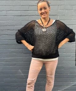 Cindy G Knitwear/Jumpers Chunky Knit | Black | CG67