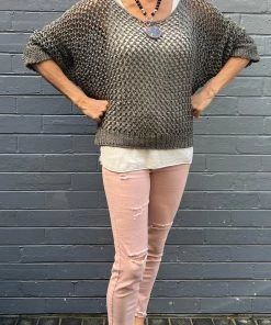 Cindy G Chunky Knit | Khaki | CG67