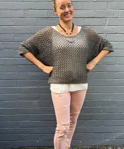 Cindy G Chunky Knit | Khaki | CG67