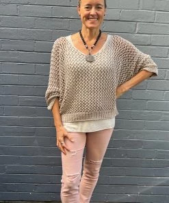 Cindy G Knitwear/Jumpers Chunky Knit | Natural | CG67