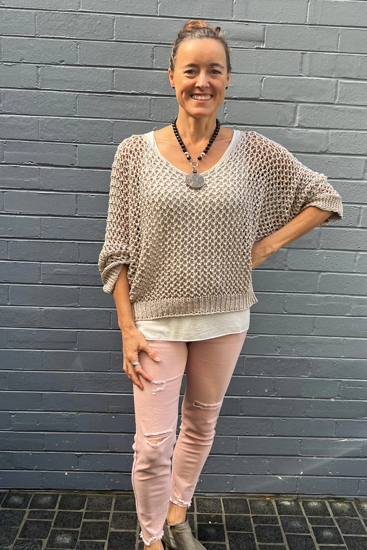 Cindy G Knitwear/Jumpers Chunky Knit | Natural | CG67 1 Cindy G Knitwear/Jumpers Chunky Knit | Natural | CG67