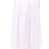 Cindy G Skirts Long Linen Skirt | White | CG3