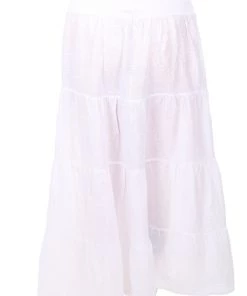 Cindy G Skirts Long Linen Skirt | White | CG3 5 Cindy G Skirts Long Linen Skirt | White | CG3