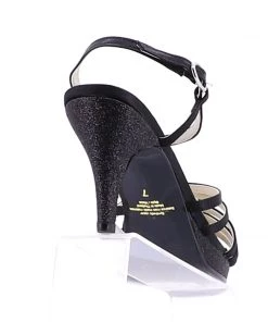 Clarice Heels Violet Satin Heel - Black 9 Clarice Heels Violet Satin Heel - Black