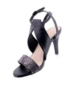 Clarice Trina Heel - Black/Snake Heels