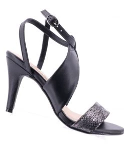 Clarice Trina Heel - Black/Snake Heels