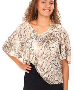 Society The Label Tops Cobra Butterfly Sleeve Top - SL2