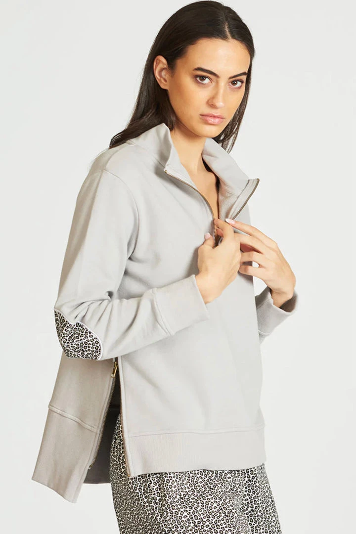 EST 1971 Clothing The Collar Sweatshirt | French Grey/Leopard | EST9 1 EST 1971 Clothing The Collar Sweatshirt | French Grey/Leopard | EST9