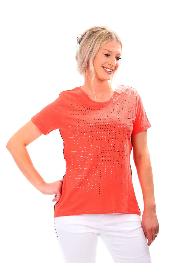 Maglia Tops Cotton Embellished Top | Poppy | MAG9s 1 Maglia Tops Cotton Embellished Top | Poppy | MAG9s