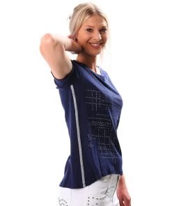 Maglia Cotton Embellished Top | Navy | MAG9s Tops 5 Maglia Cotton Embellished Top | Navy | MAG9s Tops