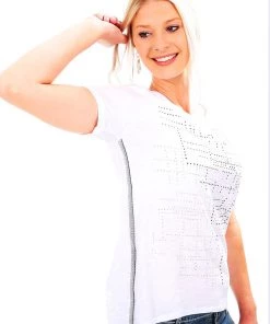 Maglia Cotton Embellished Top | White | MAG9s