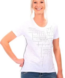 Maglia Cotton Embellished Top | White | MAG9s