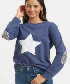EST 1971 Clothing Leopard Star Cotton Windy | Navy | EST3