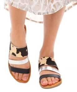 Human Chester Leather Slide | Black | HS12 Shoes