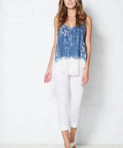 Caju Dip Dye Bead Embroidered Top Tops