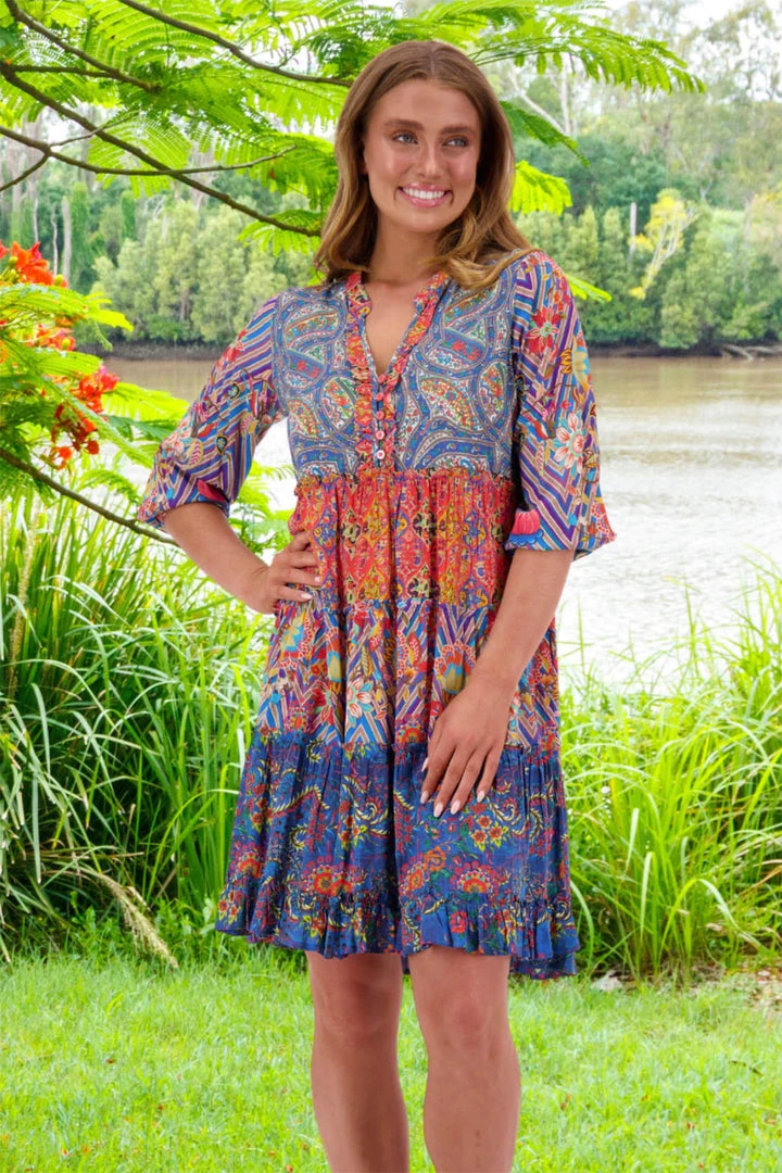 Lula Life Dawson Tiered Dress | Print | LL59 1 Lula Life Dawson Tiered Dress | Print | LL59