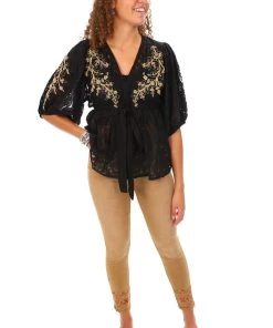 Desigual Clothing Embroidered Jeans - Camel - D2