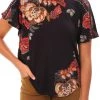 Desigual Tops Black Floral T Shirt | D8