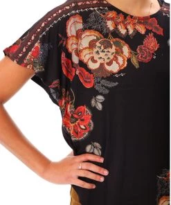 Desigual Tops Black Floral T Shirt | D8