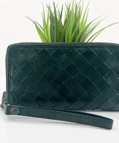 Modapelle Vintage Leather Large Ladies Wallet | Emerald | ML45
