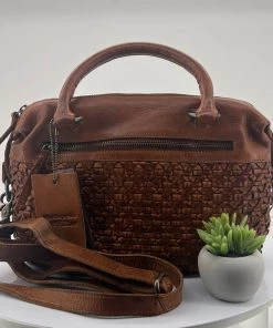 Modapelle Handbags Diamond Weave Shoulder Bag | Tan | ML39