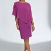 Joseph Ribkoff Clothing Diamante Overlay Dress | Grape | JR136