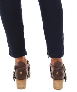 Django & Juliette Hasper Leather Studded Boot | Chocolate | DJ21 Shoes