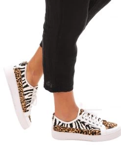 Django & Juliette Laci Platform Sneaker - Tan Cheetah-DJ20 New Arrivals