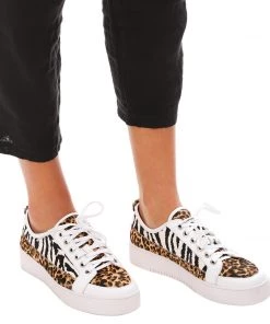 Django & Juliette Laci Platform Sneaker - Tan Cheetah-DJ20 New Arrivals