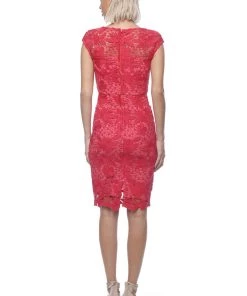 Romance Events Dreamy Cap Sleeve Dress | Watermelon | ROM26