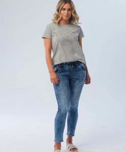 New London Dundee Hybrid Jogger Jeans | Wash | NLJ7