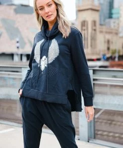 3RD STORY Eagle Glory Funnel Sweater | Ink | RD14 7 3RD STORY Eagle Glory Funnel Sweater | Ink | RD14