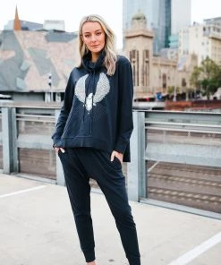 3RD STORY Eagle Glory Funnel Sweater | Ink | RD14