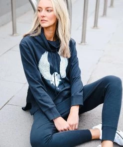 3RD STORY Eagle Glory Funnel Sweater | Ink | RD14