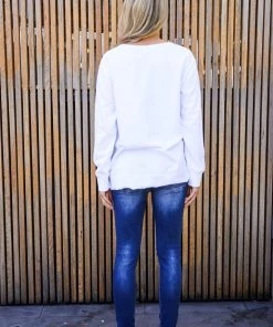 3RD STORY Eagle Stripe Sweater | WHITE | 3RD11 Clothing 5 3RD STORY Eagle Stripe Sweater | WHITE | 3RD11 Clothing