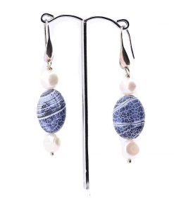 Elfy Stone Earrings - Blue