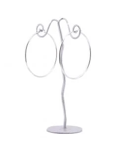 Blu Shimma Large Silver Hoops Jewellery