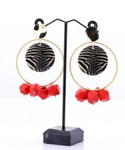 Stellar Rose Tiger & Red Earrings Jewellery