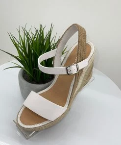 Top End Shoes Edure Wedge-White -TE5